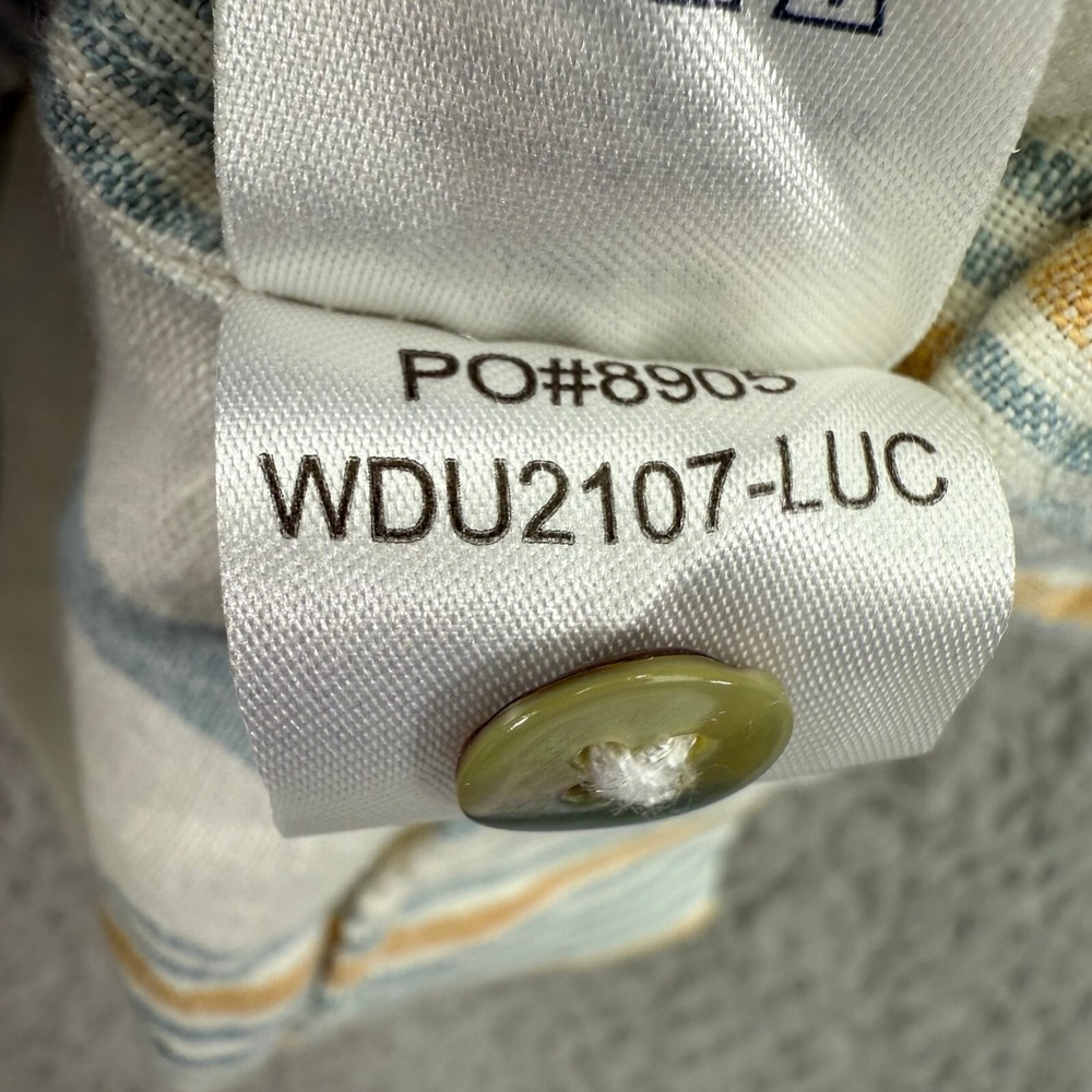Faherty Tunic Dress Women Small Multi Striped Beach Days Rialto Vneck 100% Linen - Picture 7 of 12